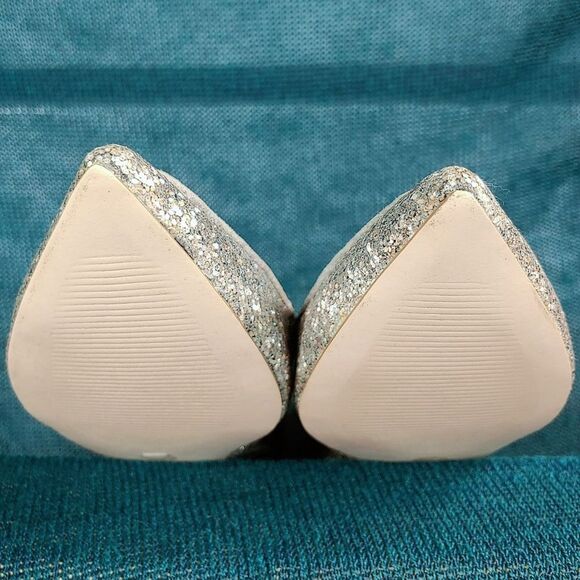 Sole Society Cammila Silver Glitter Flats Size 7 - Picture 7 of 12